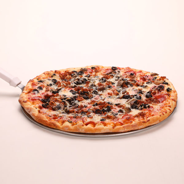 Pepperoni, Sausage, Mushrooms, Black Olives & Extra Cheese